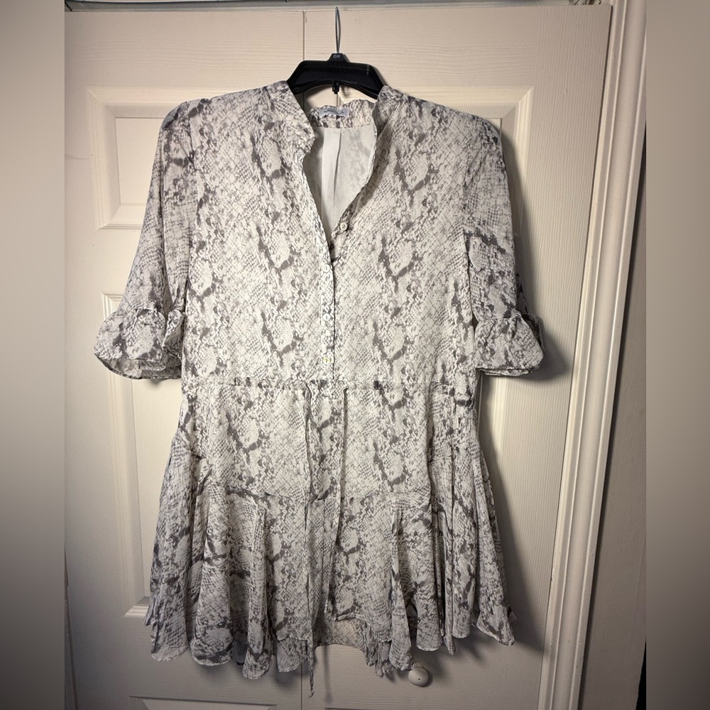 White‎ Birch Snakeskin Print Dress